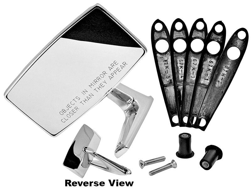 MIRROR STANDARD OUTSIDE W/CONVEX GLASS 1967-68 MUSTANG/BRONCO/COUGAR