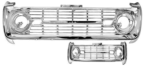 CHROME GRILLE W/ NO LOGO 1969-77 FORD BRONCO