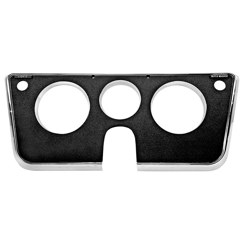 DASH BEZEL 3 HOLE BLACK FACE 1969-72 CHEVROLET TRUCK
