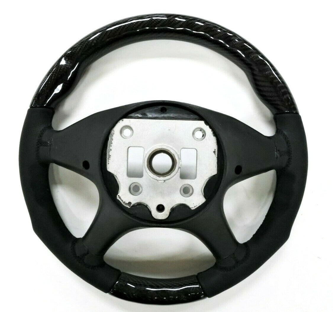 Fits 2008~2012 Mercedes Benz C Class W204 Style Steering Wheel Carbon Black V2