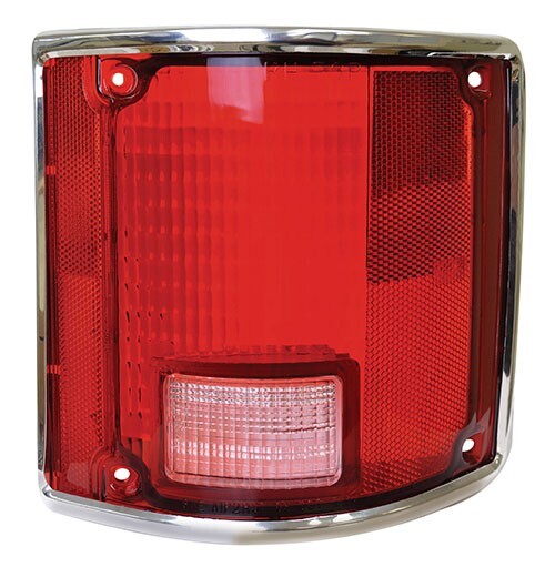 TAIL LAMP LENS RH 1973-87 W/TRIM CHEVY TRUCK