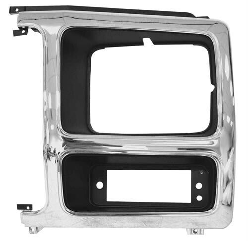 HEADLAMP DOOR LH 1980-86 FORD TRUCK (CHROME & BLACK)