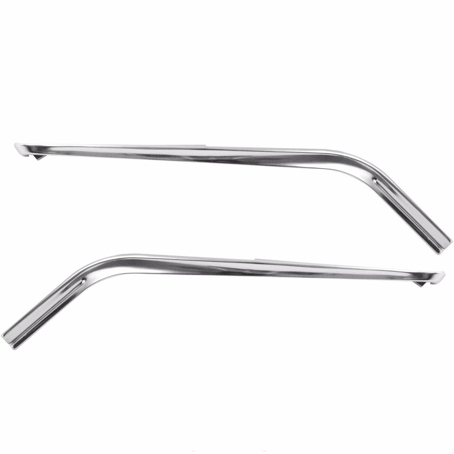 1968 Chevelle Malibu SS Eyebrow Moldings Pair Polished Aluminum Dynacorn