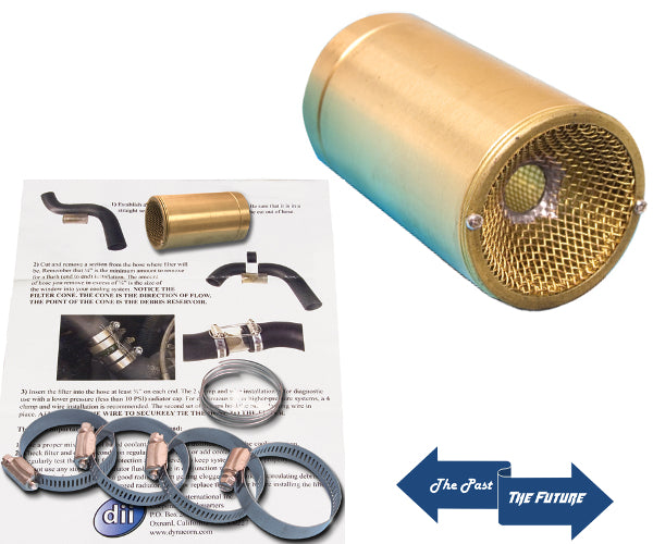 Coolant Filter Kit/ V-8 Brass Barrel w/Clamps 1965~1973 Ford Mustang MSRS6573-1