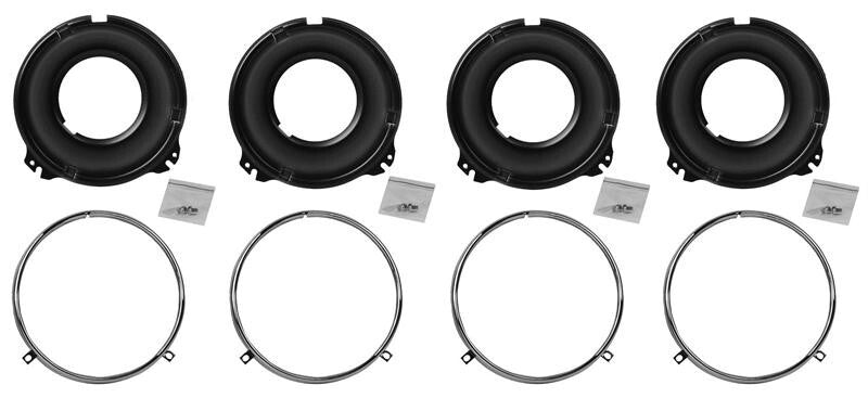 HEAD LAMP MOUNTING BUCKET SET 8 PCS 1958-66 IMPALA/CHEVY TRUCK