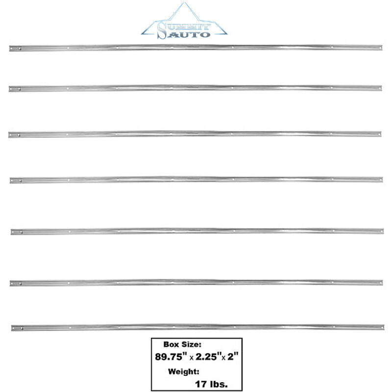 1954 55 56 57 58 59 Chevy Pickup Truck Bed Strips Stainless Long Bed 7 PCS Set