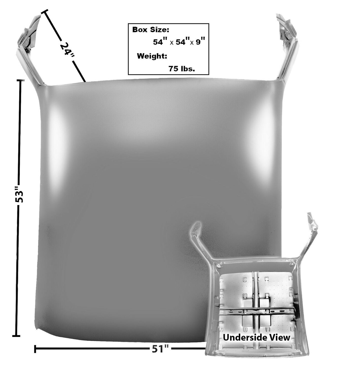 1970 71 72 73 Camaro 1971~73 Firebird Roof Assembly w/Windshield Posts WT Primer