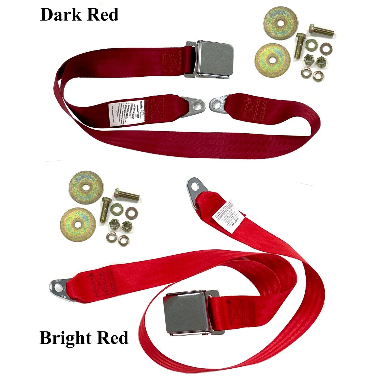 1947~1981 Universal Seat Belt 60" - Dark Red CASB4781-12