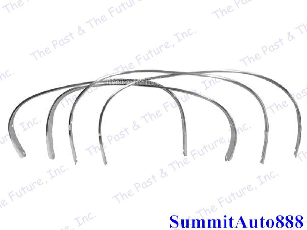 1967 Chevy Impala Wheel Opening Molding 4 Pieces Set Polished Aluminum Dynacorn