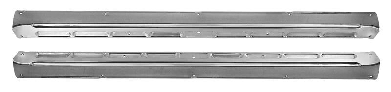 DOOR SCUFF PLATES STAINLESS CP/FB FORD 1965-68