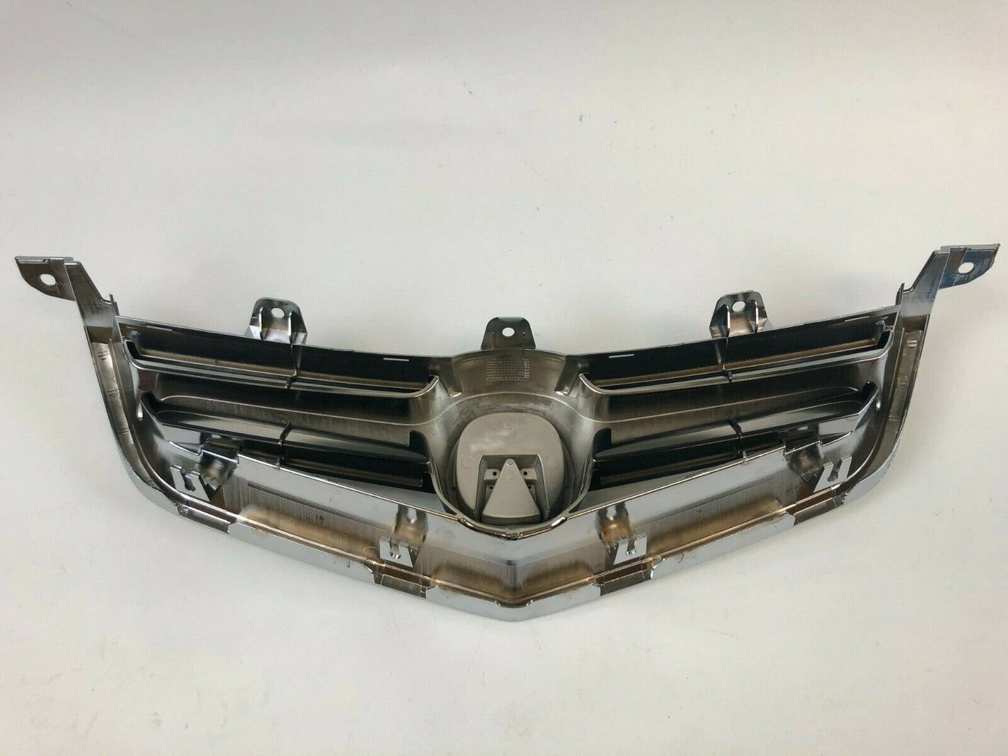 Fit TSX Grill Grille W/ OEM Emblem&Chrome Molding 71121-SEC-A01ZA 75700-SEC-A00