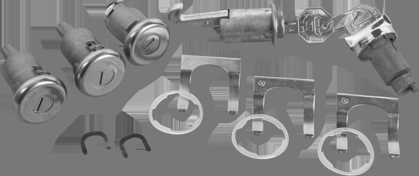 Lock Kit Original w/Long Cylinder, Ignition, Door, Glovebox, Trunk 1964 impala