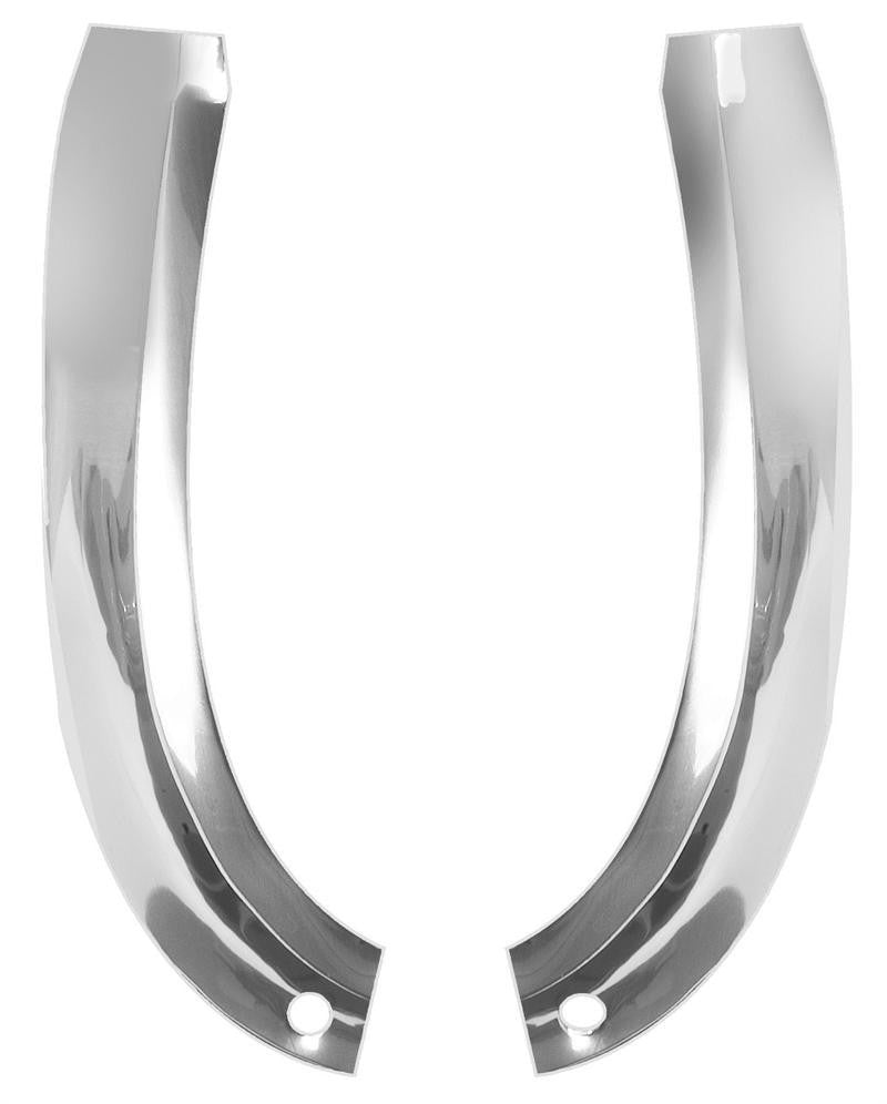 FRONT HEADLAMP EYEBROW LOWER MOLDING 1963 CHEVROLET IMPALA PAIR