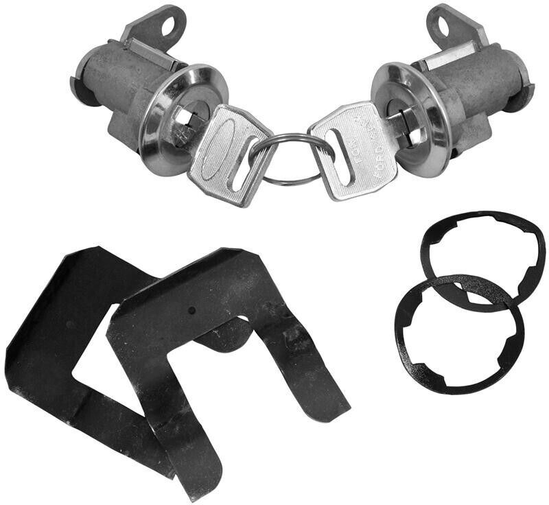 DOOR LOCK PAIR 1967-79 BRONCO FAIRLANE FALCON F-100 GALAXIE MUSTANG