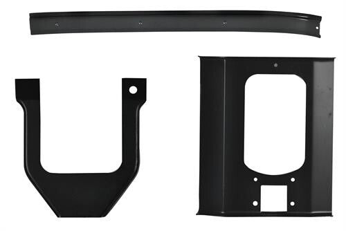 CENTER ROOF BRACE & DOME LIGHT MOUNT 1956 FORD TRUCK 3 PCS SET BLACK
