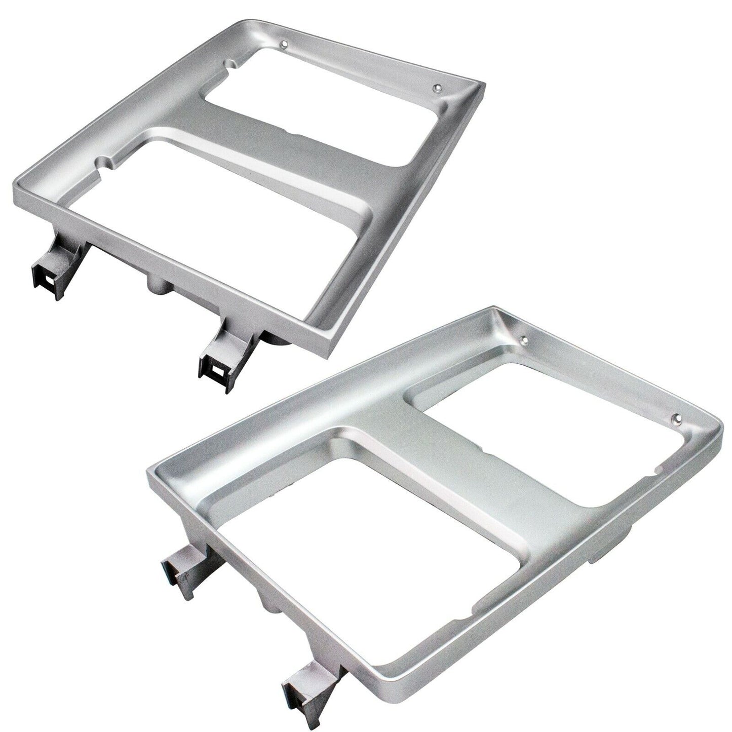 1985 ~ 1988 Chevy PU Blazer Suburban Silver Headlamp Door Dual Rect 2 PCS Pair