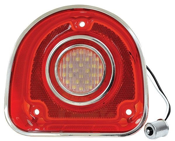 REAR BACK-UP LIGHT RED /CLEAR W/TRIM (26 SUPER BRIGHT LED) 1968 CHVROLET IMPALA