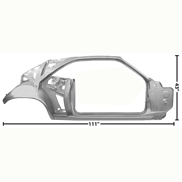 1970~1974 Challenger Complete Quarter Door Frame & Inner Wheel Well Right Side
