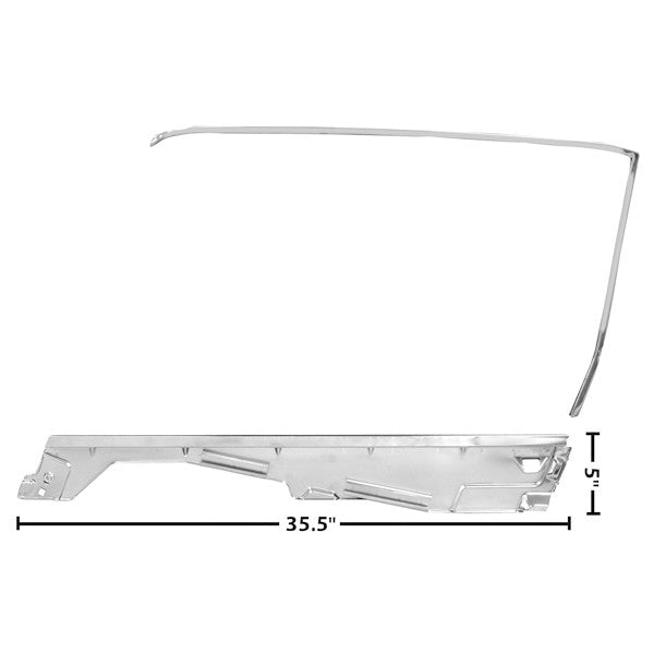 1965 1966 Mustang Convertible Door Window Glass Frame Kit Right Side Dynacorn