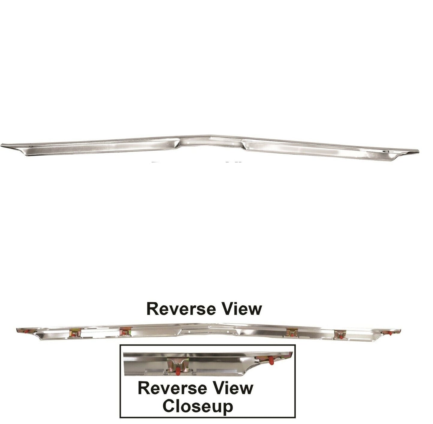 1968 1969 ChevyII Nova Grille & Hood Edge Molding Standard Polished Aluminum