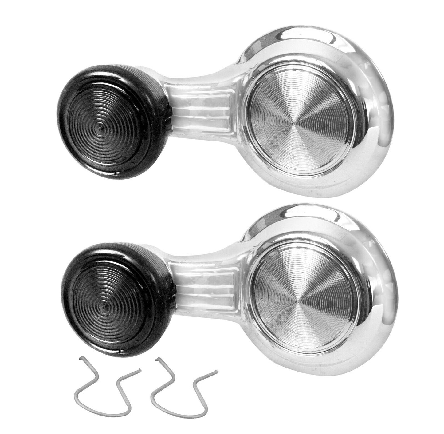 1968~1972 Chevy Chevelle GTO El Camino Vent Window Crank Black Knob Pair 2PCS