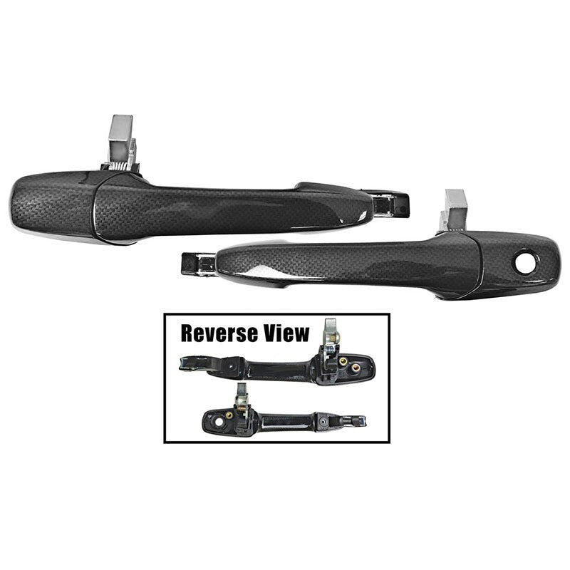 DOOR HANDLE OUTSIDE 2005-14 FORD MUSTANG (CARBON FIBER STYLE) PAIR