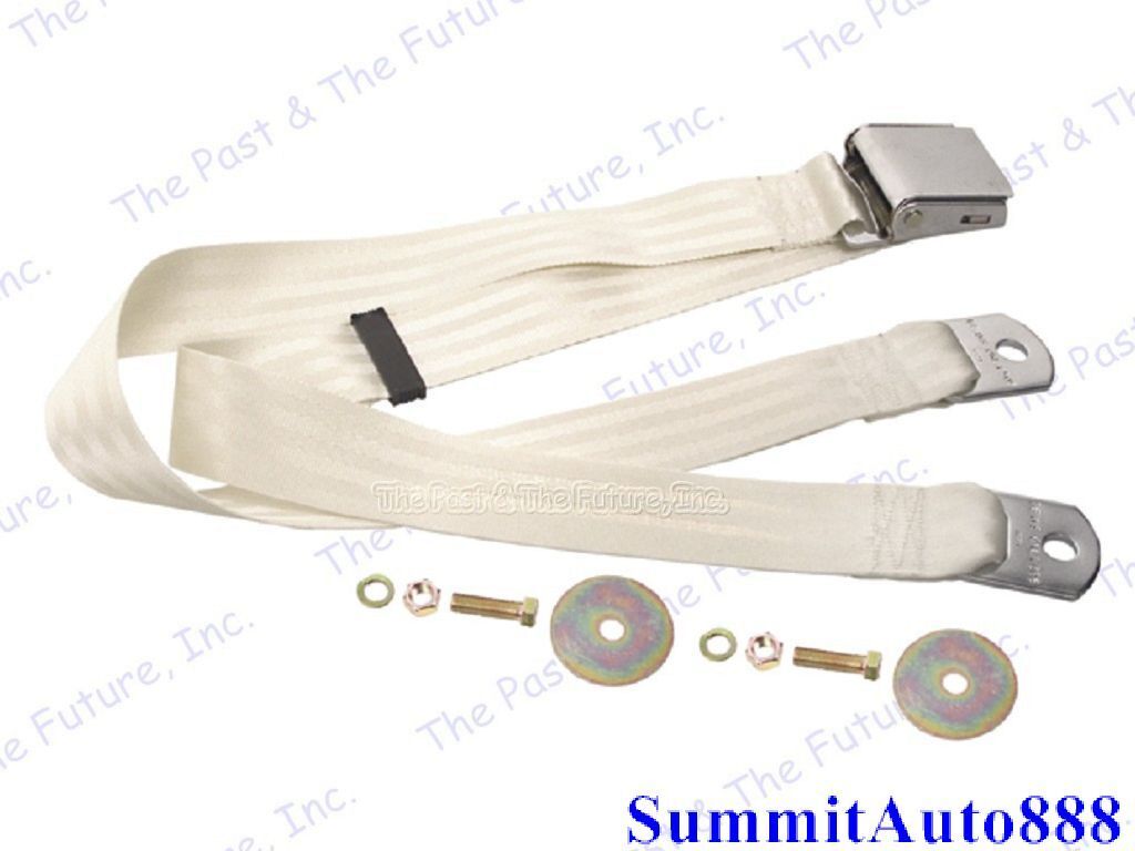 1947 - 1981 Universal 74" Seat Belt - White CASB4781-23