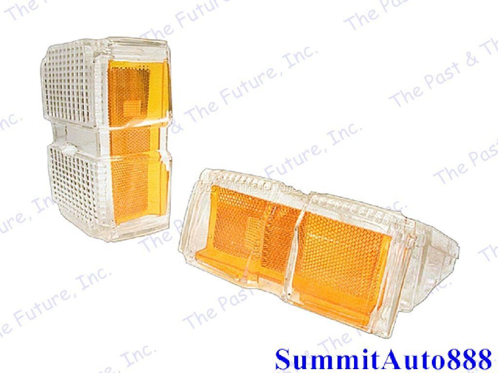1971 Chevy El Camino Park Parking Lamp Light Lens - Clear Front Amber Side Pair