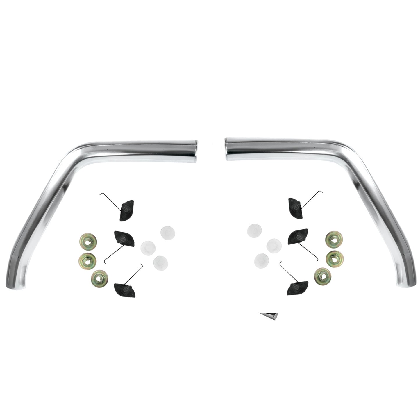 1971-74 Challenger Rear Tail Corner 1/4 Extension Moldings w/ Clips Pair / 2 Pcs