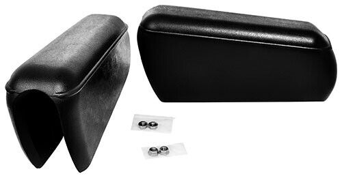 REAR SEAT ARM REST PAIR BLACK 1966-77 FORD BRONCO