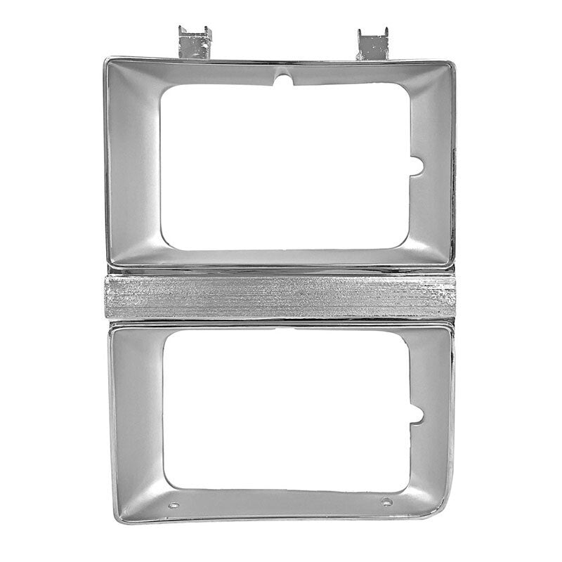 HEADLAMP DOOR LH DUAL RECT LAMP 1981-82 CHEVY TRUCK CHROME/SILVER
