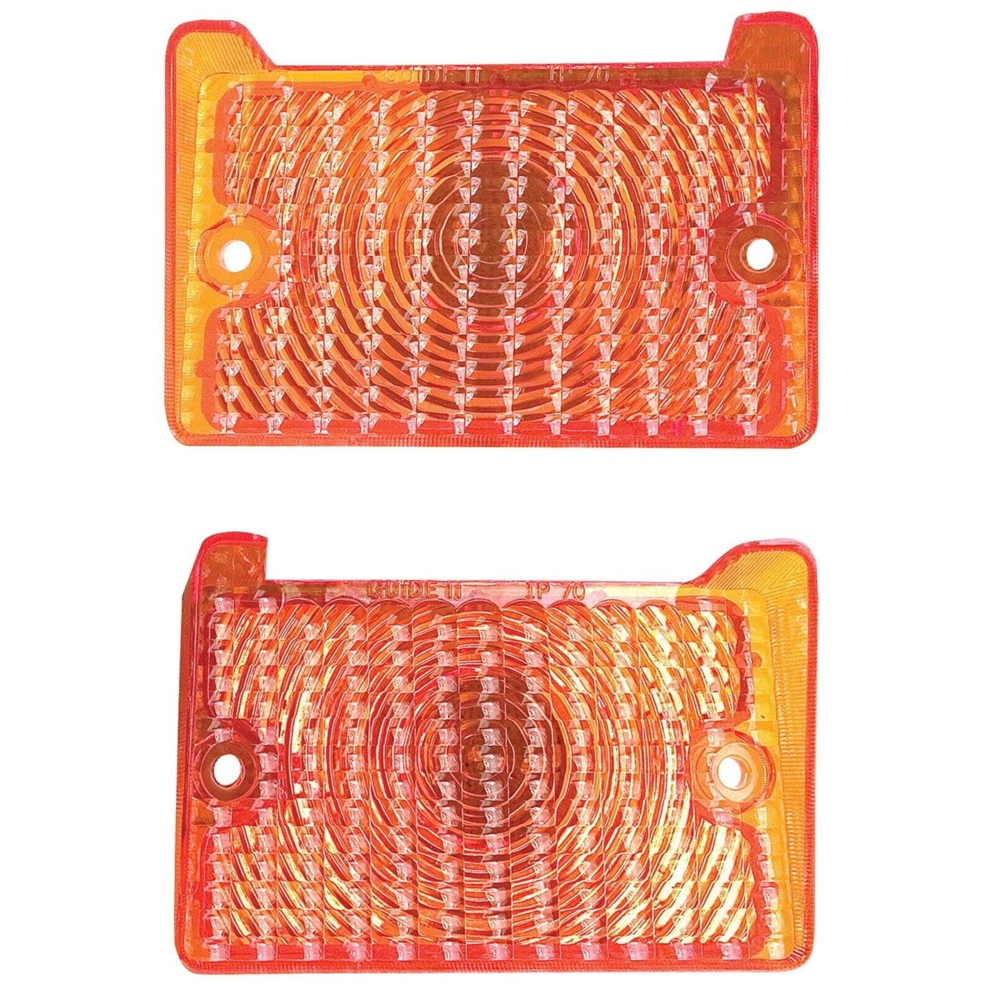 1971 1972 Chevy Nova Parking Lamp Light Lens - Amber - Pair NOPL7172-2