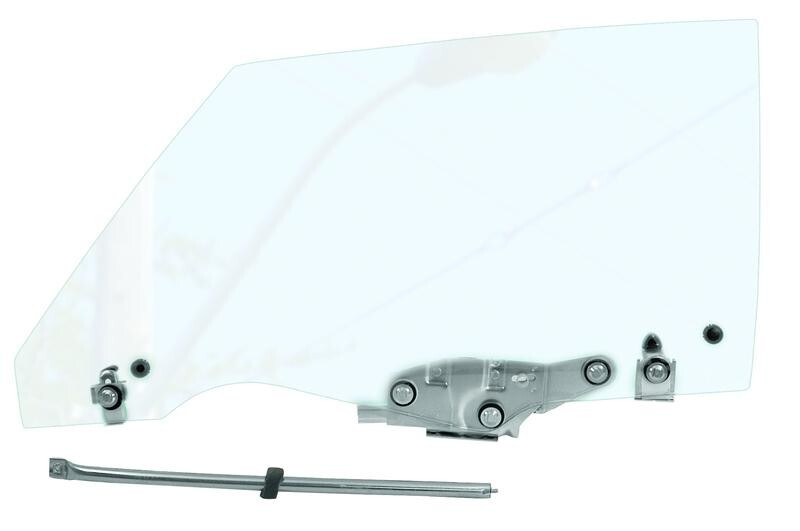 DOOR GLASS W/TRACK LH 1970-72 CHEVELLE CLEAR GLASS