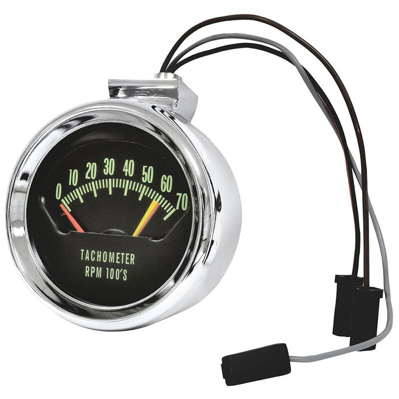 TACHOMETER CHROME 6200 REDLINE 1966 CHEVELLE/EL CAMINO