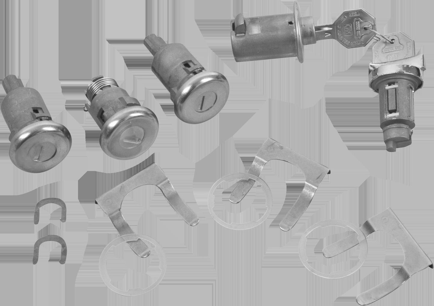 Lock Kit Original w/Long Cylinder Ignition, Door, Glovebox, Trunk 1963 Impala