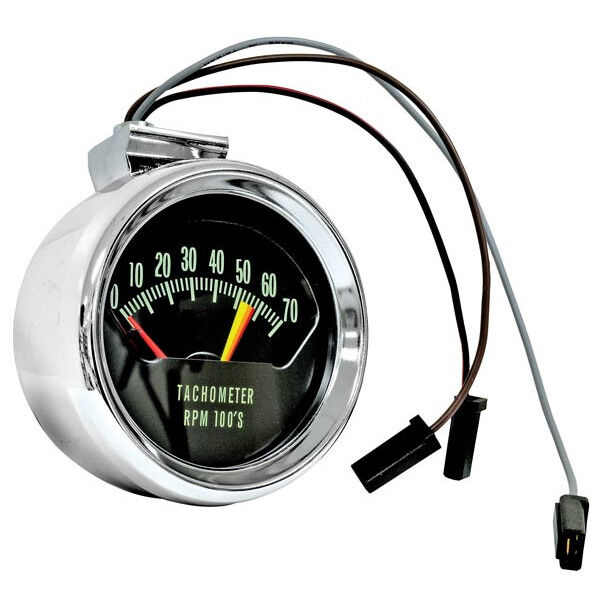 Console Tachometer Chrome 5600 Red Line Dynacorn 1966 Chevelle El Camino