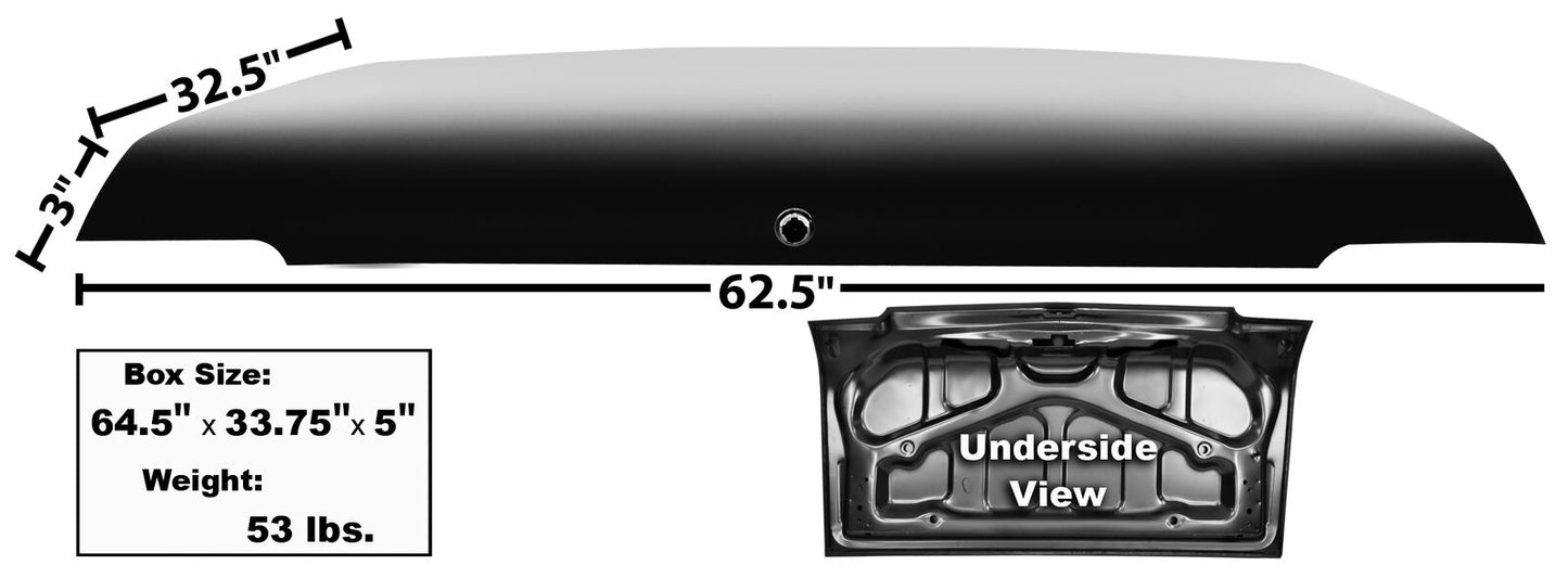 1970~1972 Oldsmobile Cutlass Trunk Lid EDP Coated Steel Dynacorn