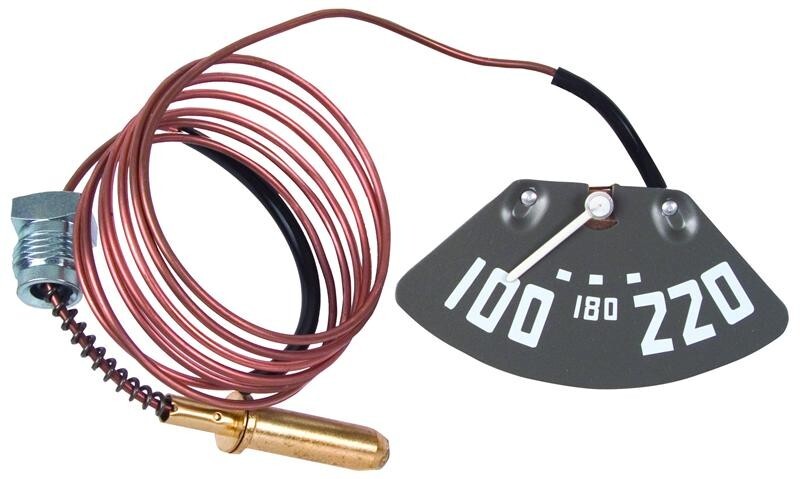 TEMPERATURE GAUGE 1950-53 CHEVY TRUCK 8 CLY W/WHITE NEEDLE