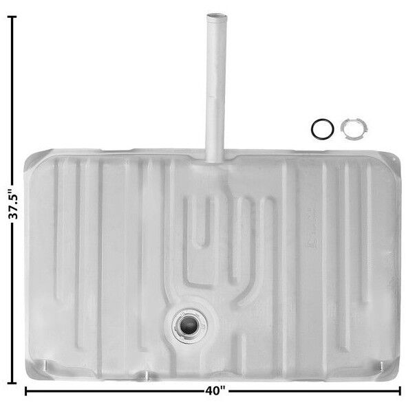 1970 Pontiac GTO Fuel Gas Tank Galvanized 14" Neck w/ 2 Vent Pipes & Rings Dii