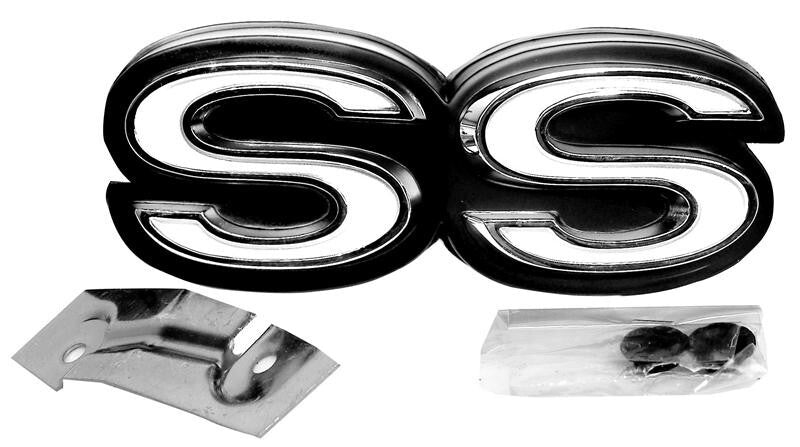 GRILLE EMBLEM 1970 CHEVELLE EL CAMINO (SS) WHITE LETTERS