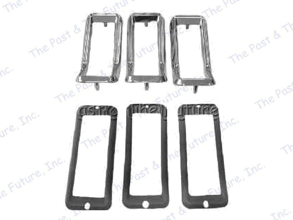 Tail Lamp Light Bezel w/ Seal - Chrome - RH=LH / 3 PCS Set MSTL67-1