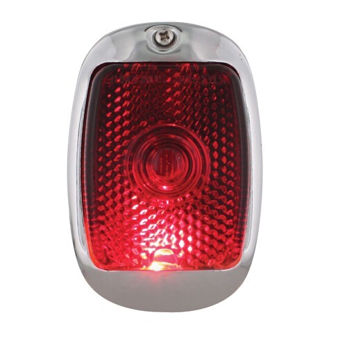 TAIL LIGHT RED LH 1940-53 LED (45) STAINLESS HOUSING