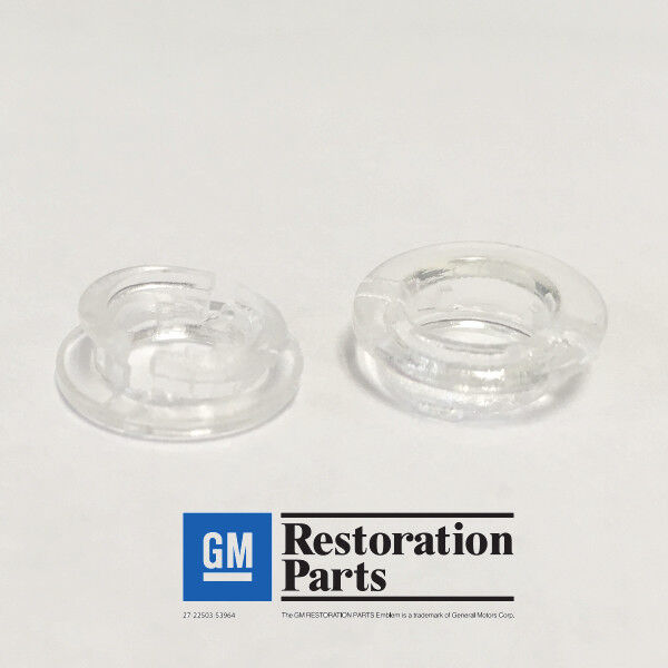 1967 Camaro Door Lock Locking Knob Ferrules Pair 2 Pieces Clear Plastic Dii New