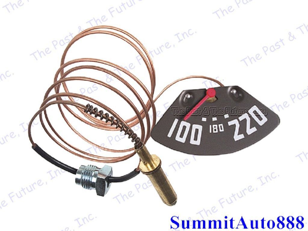 47 48 49 Chevy Pickup PU Truck Temperature Gauge 8 Cyl Red Needle CPTP4749-2