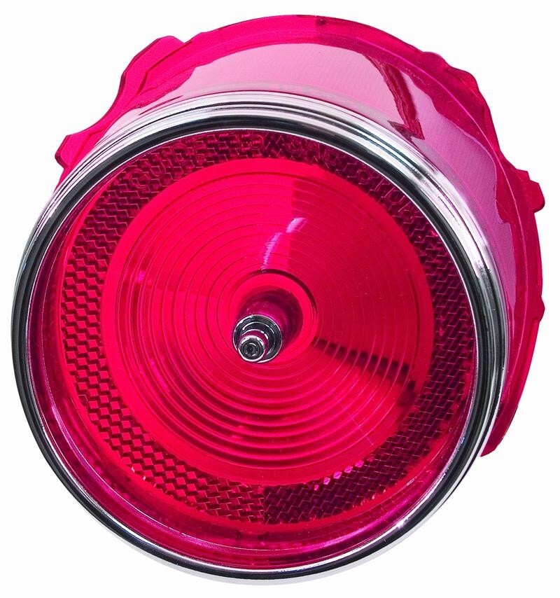 TAIL LAMP LENS RED 1965 IMPALA WCHROME TRIM