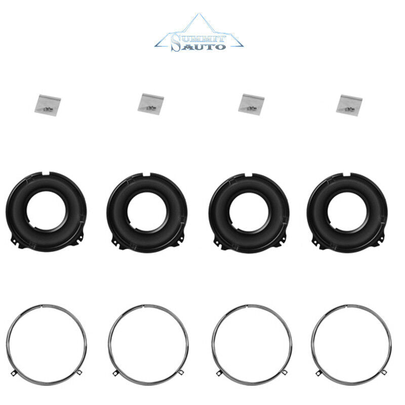 Chevy Pickup Truck Impala Headlamp Light Mounting Buckets Rings 8 Pieces Set