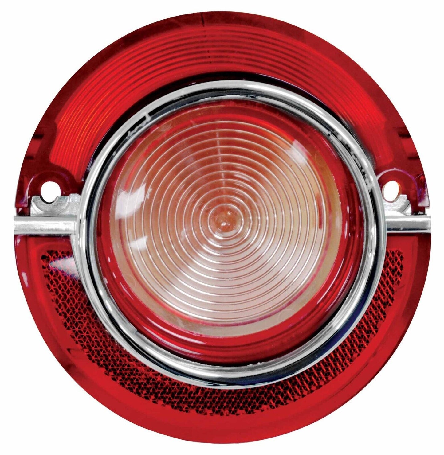 1964 Chevy Impala Back Up Lamp Light Lens w/ Trim White / Red IMBL64-1