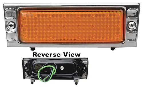 PARK LAMP LED 1947-53 AMBER STAINLESS CHEVY TRUCK
