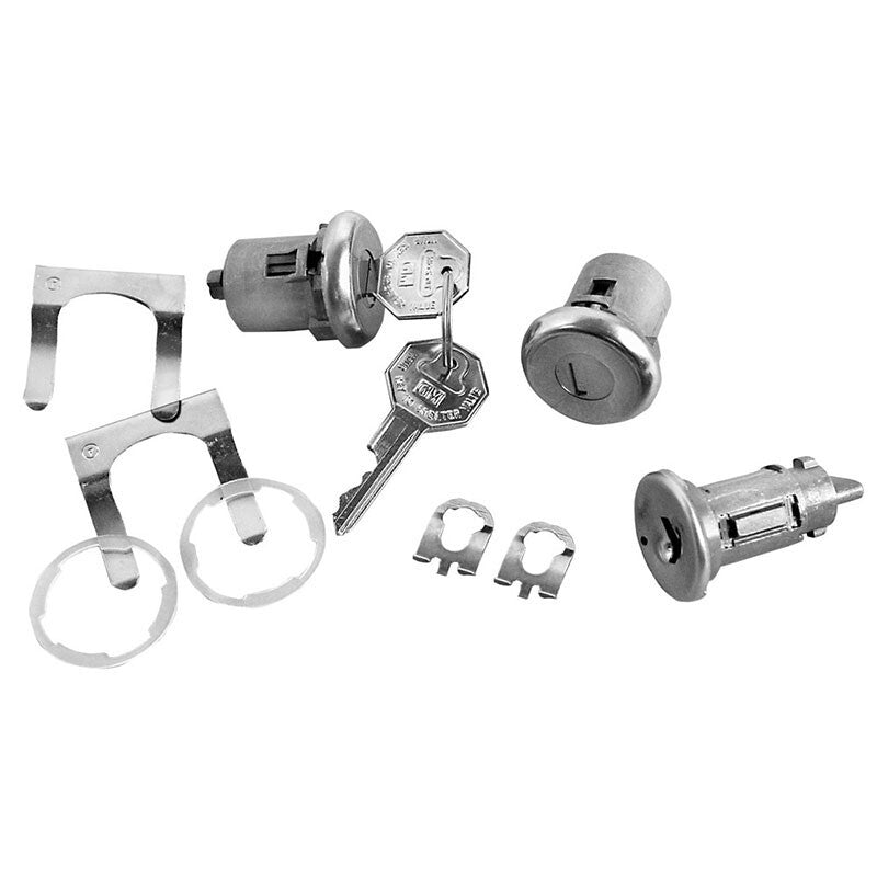 LOCK KIT DOOR & IGNITION ORIGINAL 1967-68 CHEVROLET CAMARO (OCTAGON HEAD)