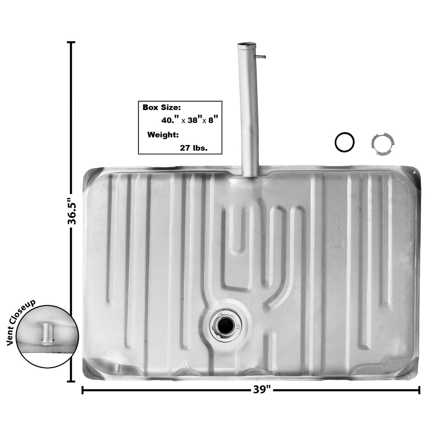 1969~1970 Pontiac GTO Gas Tank 21.5 Gallon Galvanized w/ 14" Fill Neck Dynacorn